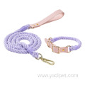Cotton Rope Adjustable Soft Leather Collar